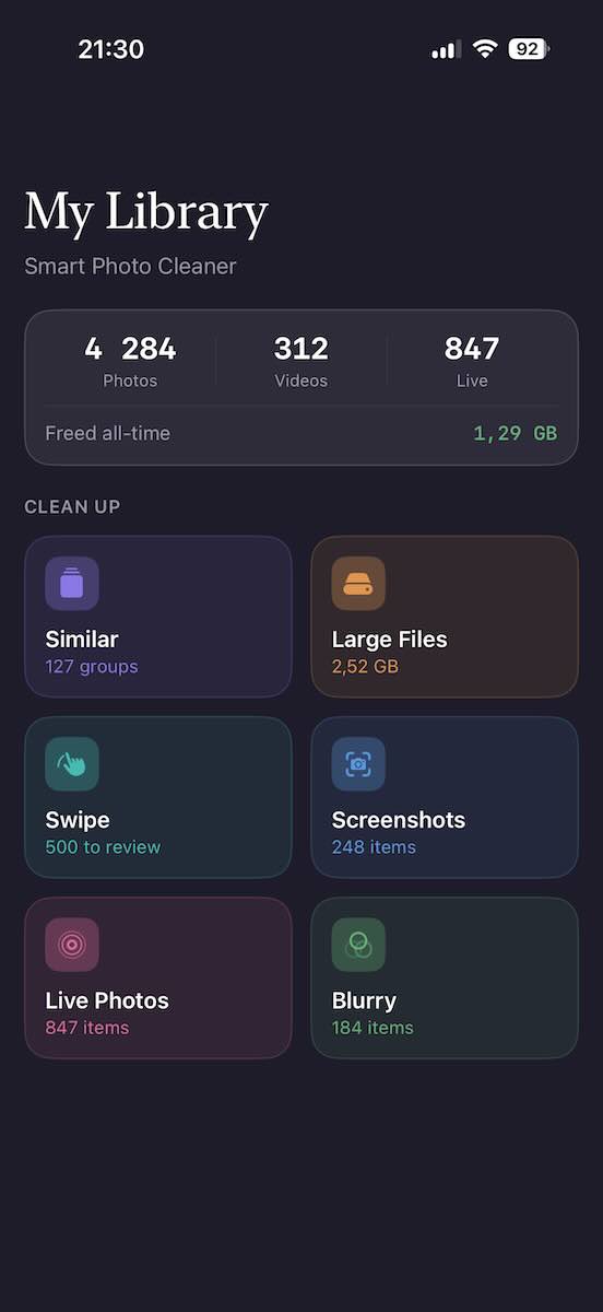 Privacy first screen